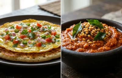 Egg Uttapam with Kara Chutney