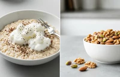 Egg White Oats + Nuts