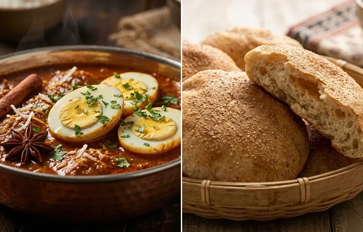 Egg Xacuti with Goan Poee Bread