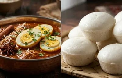 Egg Xacuti with Goan Sannas