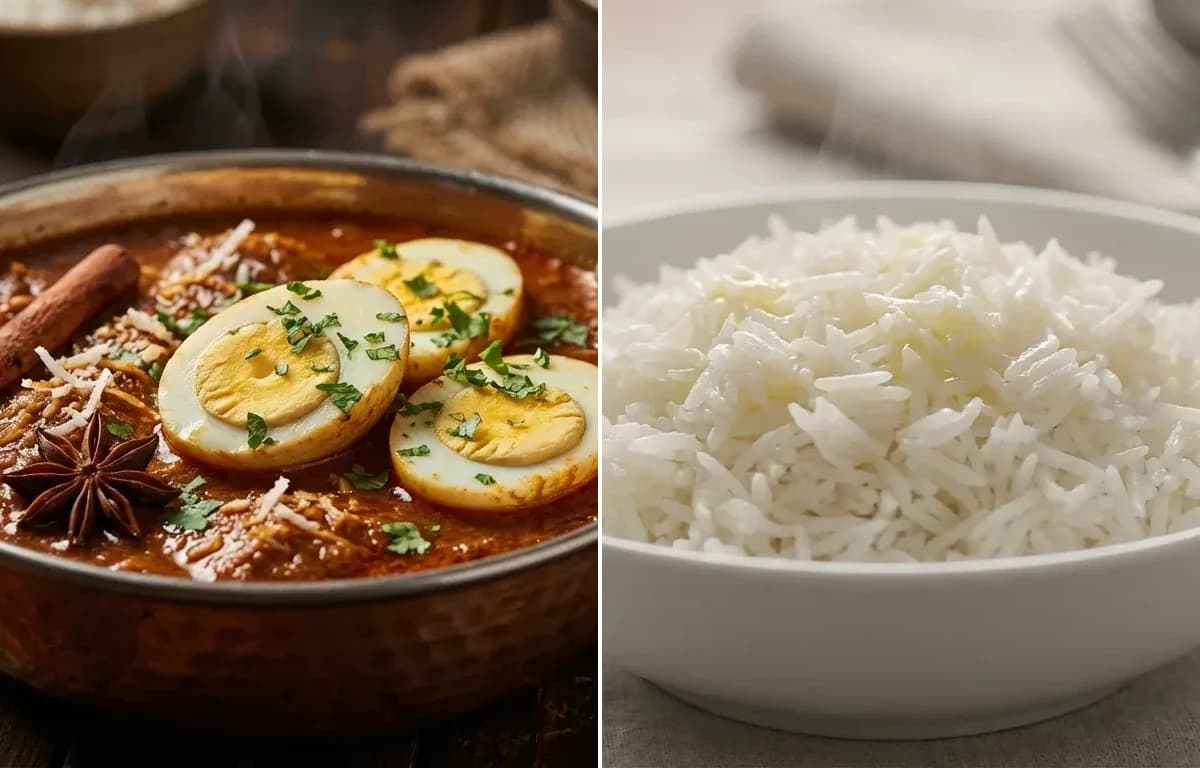 Egg Xacuti with Steamed Basmati Rice
