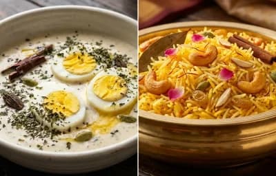 Egg Yakhni with Kesar Pulao