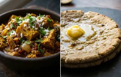 Fanasachi Bhaji with Bajra Bhakri