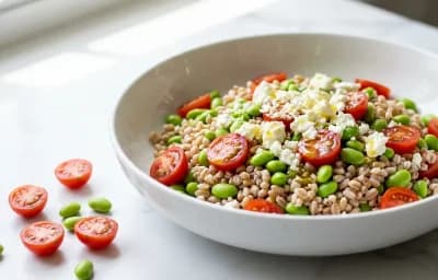 Farro Salad with Edamame and Feta
