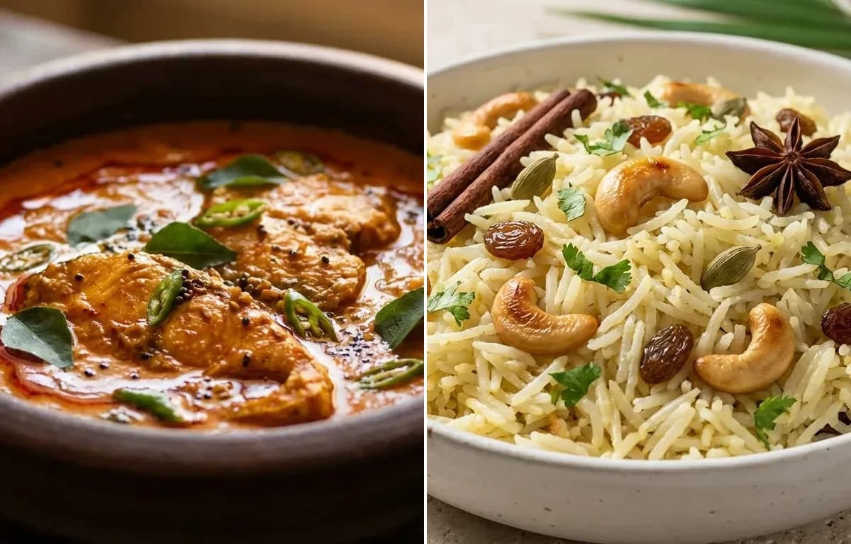 Fish Curry with Goan Coconut Rice