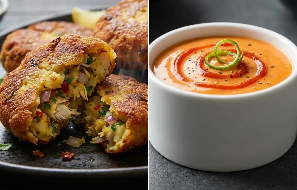 Fish Cutlet with Spicy Mayo