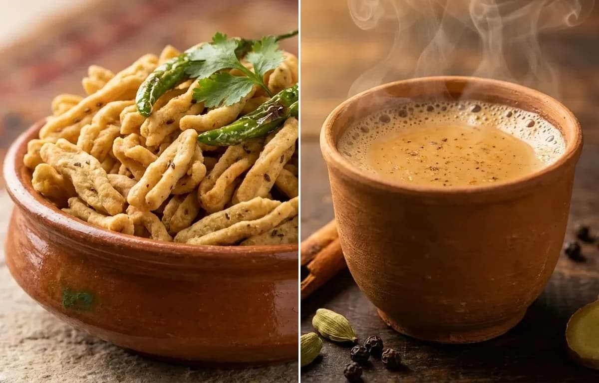Ganthiya with Masala Chai