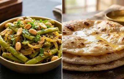 Gavarichi Bhaji with Chapati