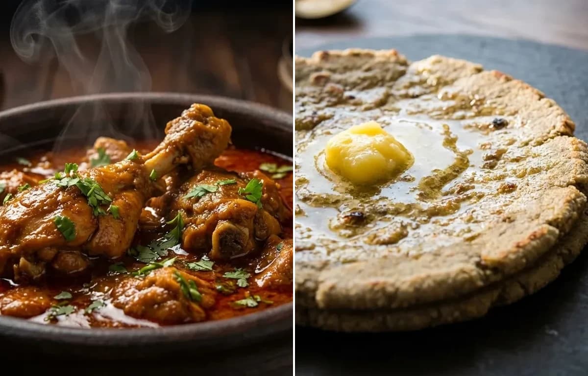 Gavran Kombdi Rassa with Bajra Bhakri