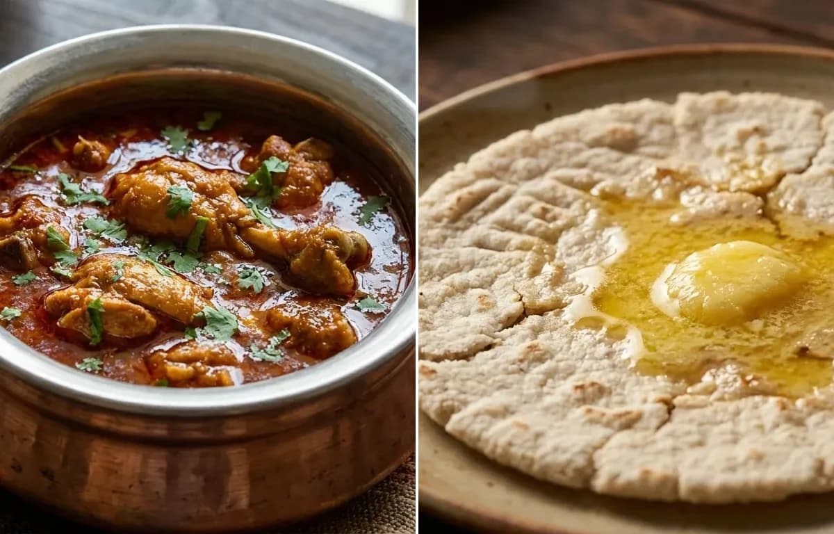 Gavti Kombdi Rassa with Jowar Bhakri