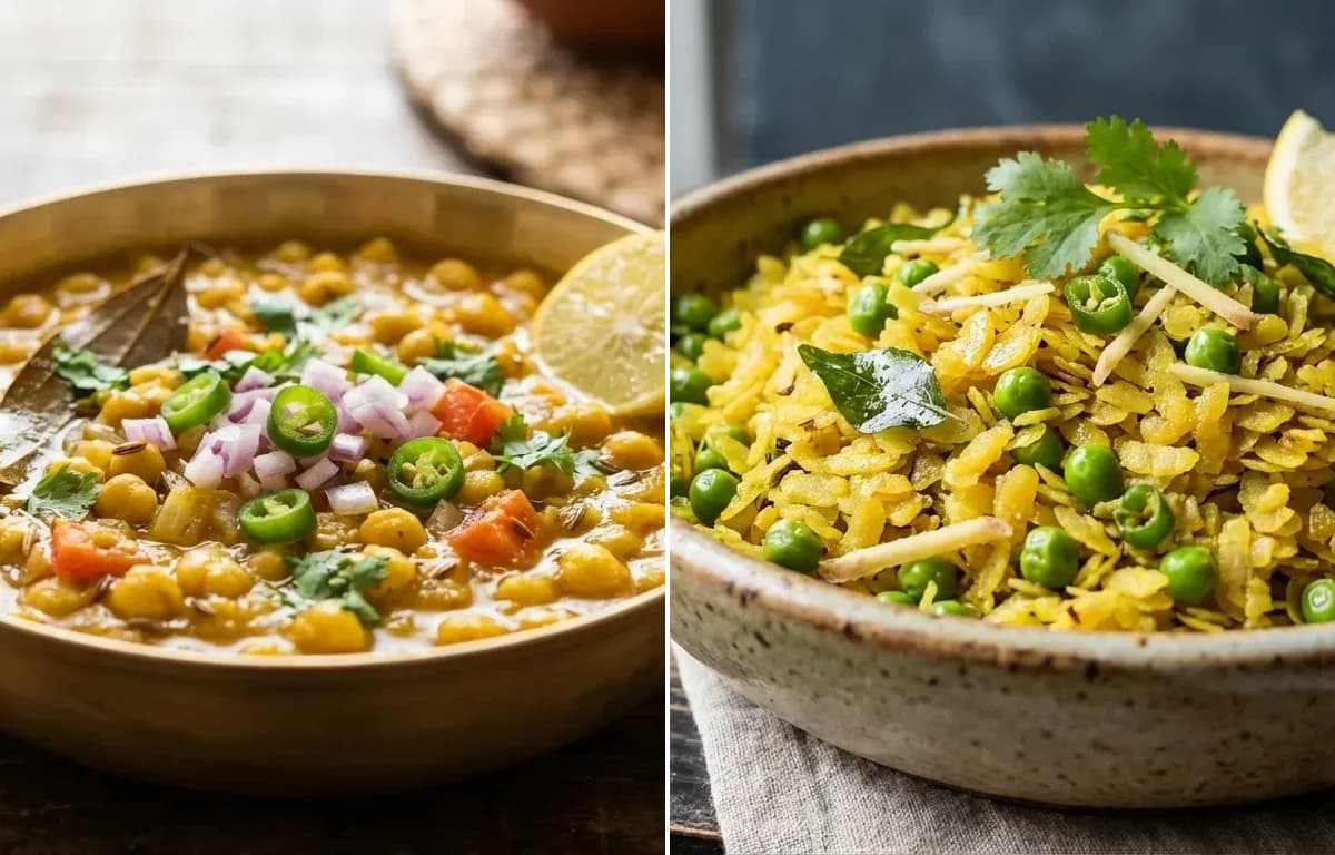 Ghughni with Chura Matar