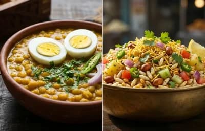 Ghugni with Egg with Jhal Muri