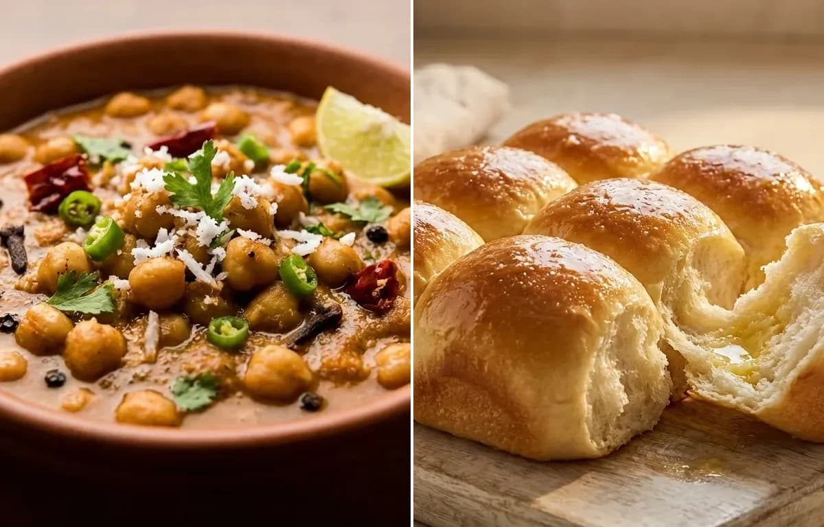 Goan Chana Masala with Ladi Pav