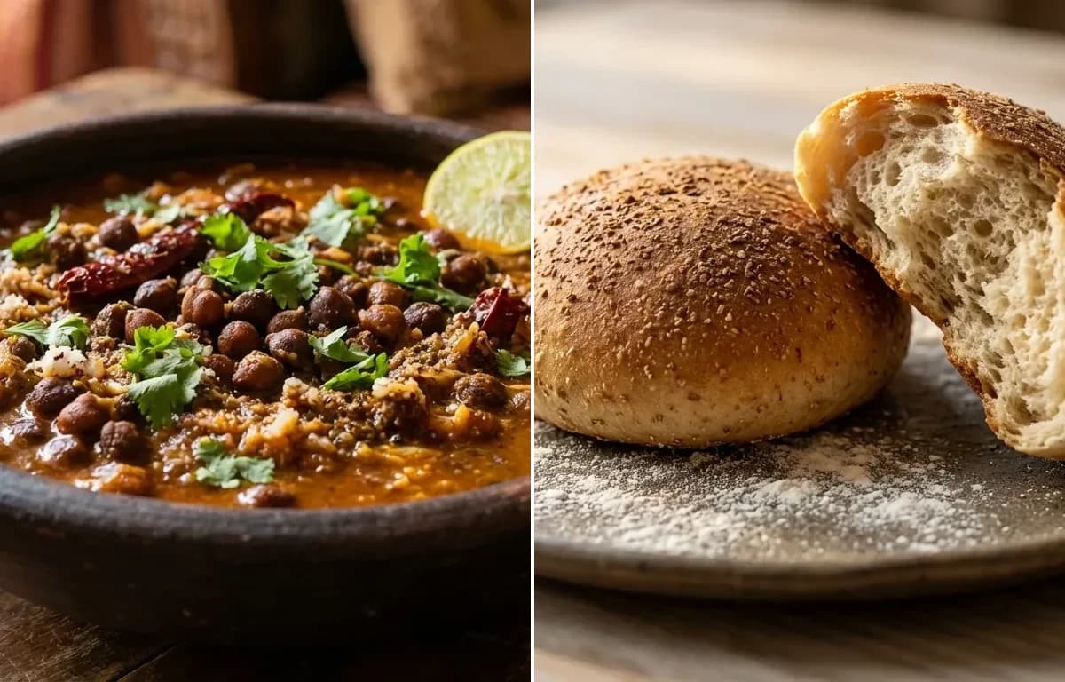 Goan Chana Ros with Goan Poi