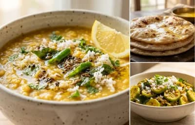 Goan Dal Varan with Chapati and Tondli Sukhem