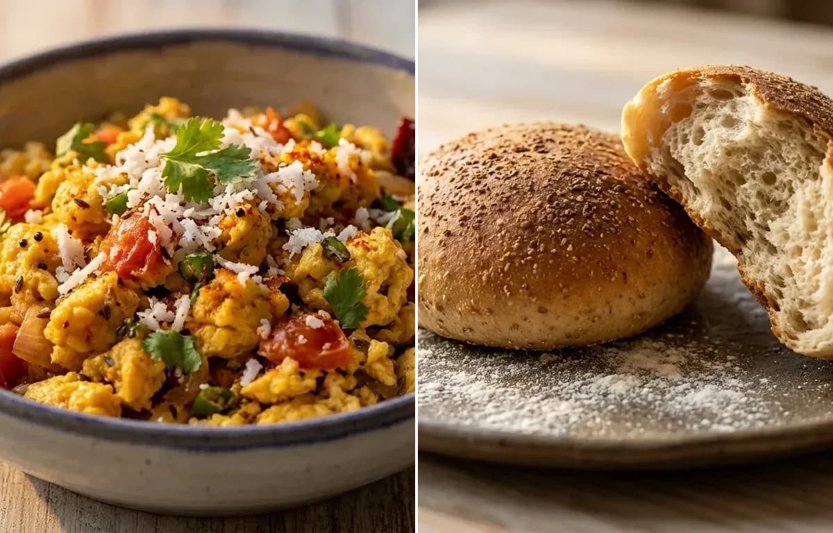Goan Egg Bhurji with Goan Poi