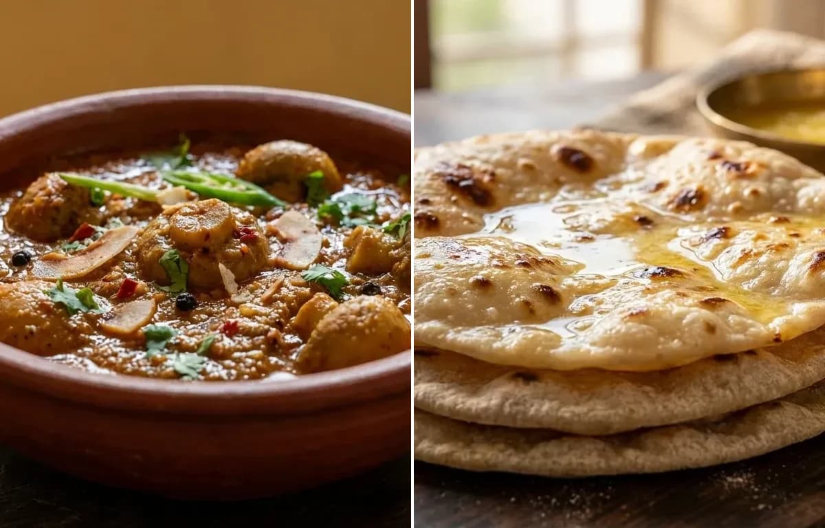 Goan Mushroom Tonak with Chapati