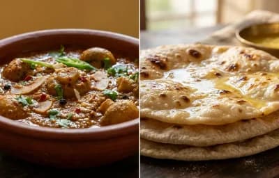 Goan Mushroom Tonak with Chapati