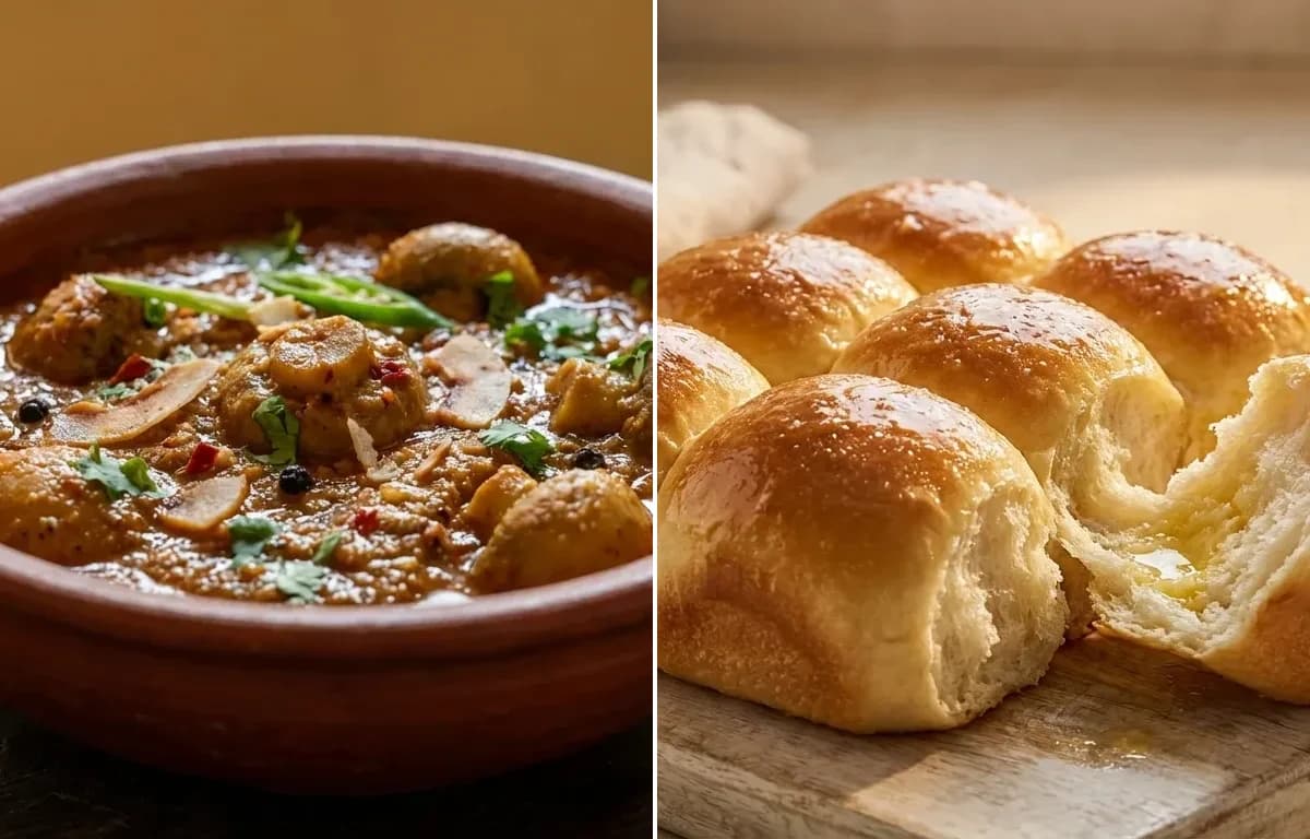Goan Mushroom Tonak with Ladi Pav