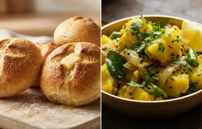 Goan Pao with Batata Bhaji
