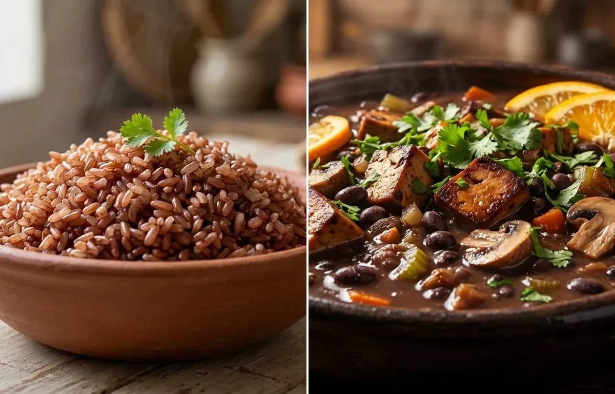 Goan Red Rice with Feijoada