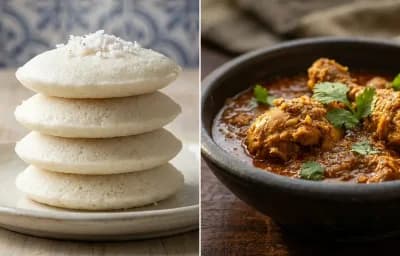 Goan Sanna with Chicken Xacuti