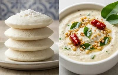 Goan Sanna with Coconut Chutney