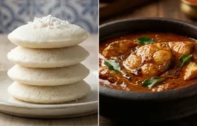 Goan Sanna with Fish Pulimunchi