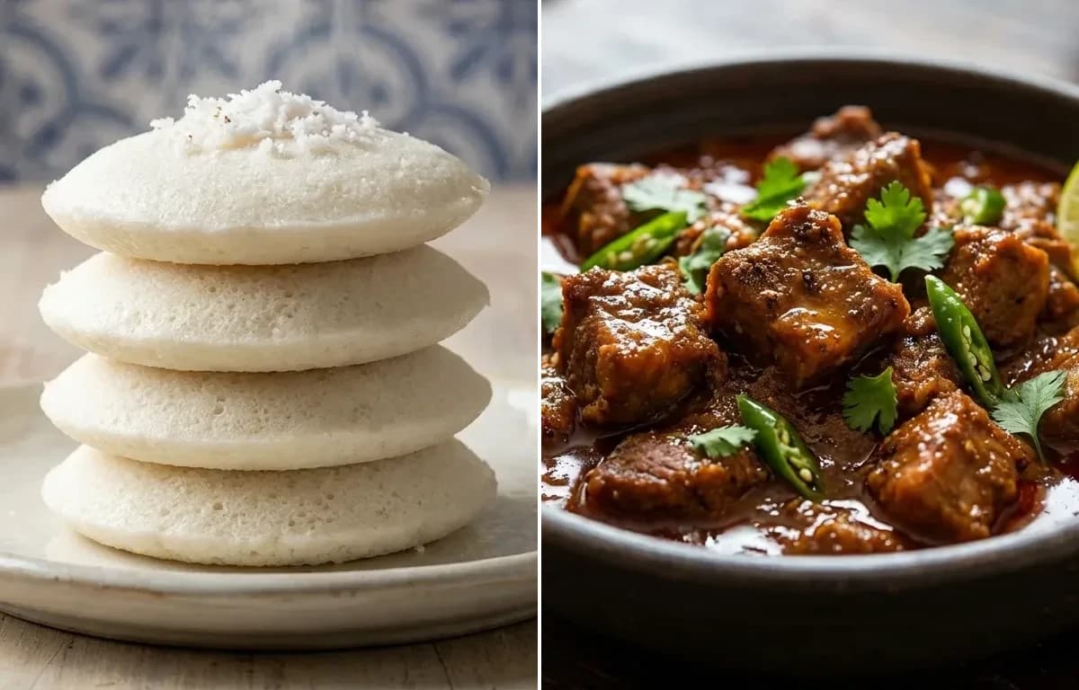 Goan Sanna with Mangalorean Pork Bafat