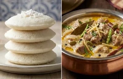 Goan Sanna with Mutton Ishtew