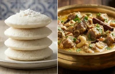 Goan Sanna with Mutton Kurma