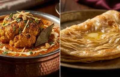Gobhi Musallam with Warqi Paratha