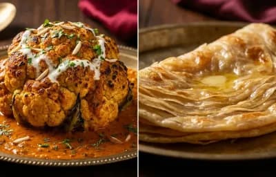 Gobi Musallam with Warqi Paratha