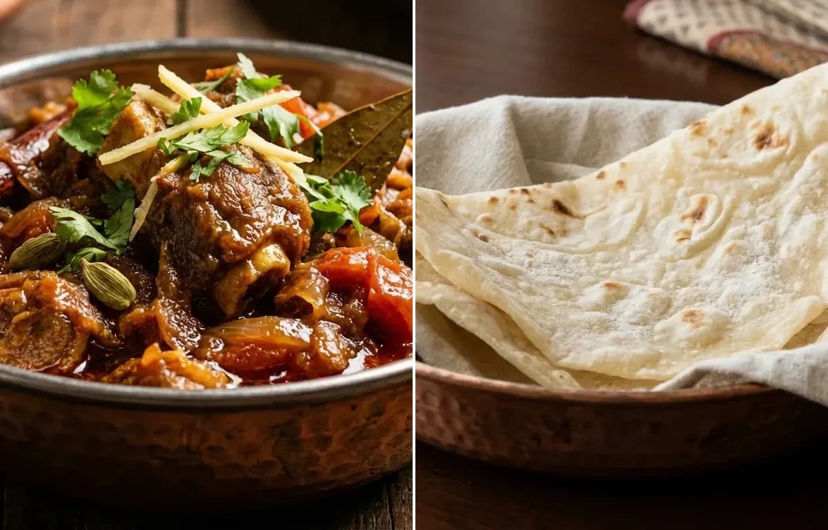 Gosht Do Pyaza with Roomali Roti