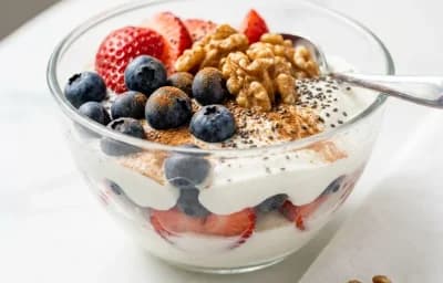 Greek Yogurt with Berries and Walnuts