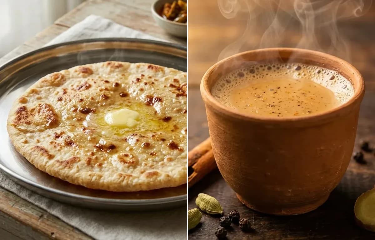 Gujarati Bhakhri with Masala Chai