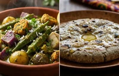 Gujarati Undhiyu with Bajra Roti