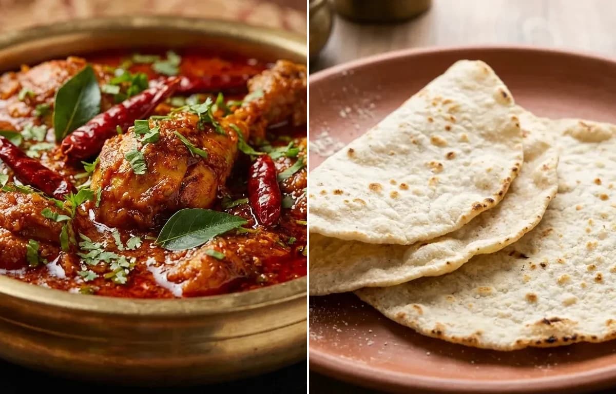 Guntur Chicken Curry with Jonna Roti