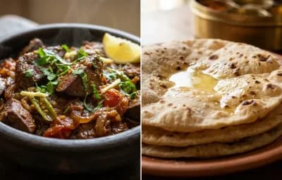Gurda Kaleji Fry with Roti