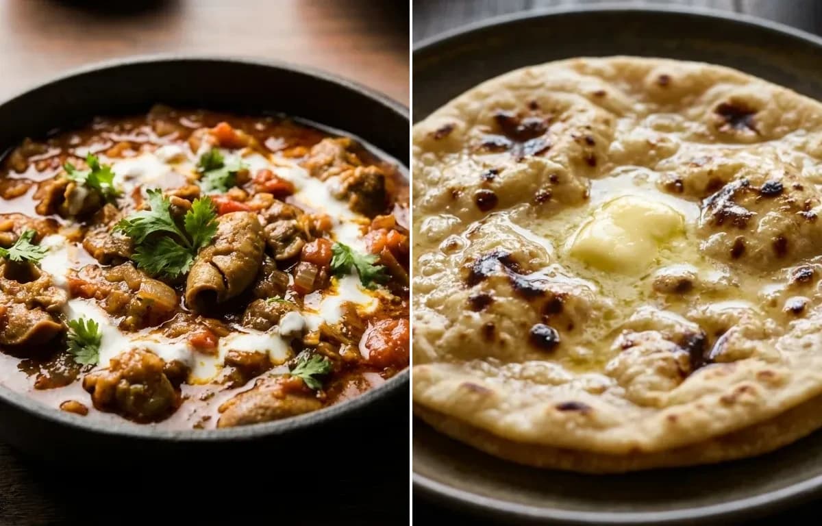Gurda Kapoora Masala with Butter Roti