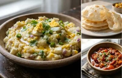 Haahor Koni Aloo Pitika with Bengali Luchi and Bilahi Tok