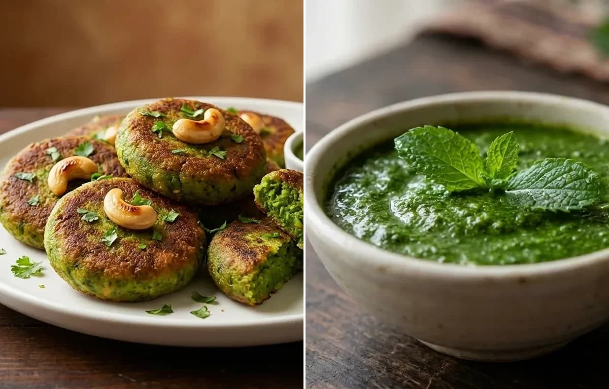 Hara Bhara Kabab with Mint Chutney