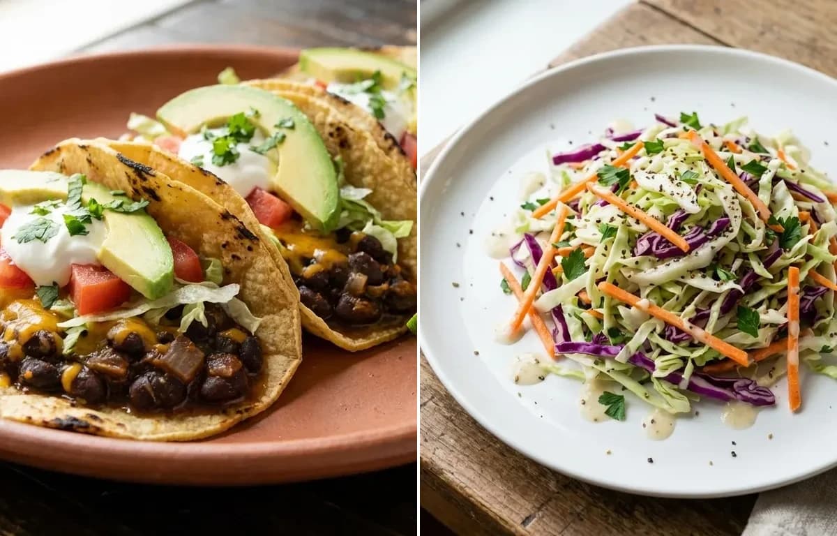 Healthy Black Bean Tacos with Slaw