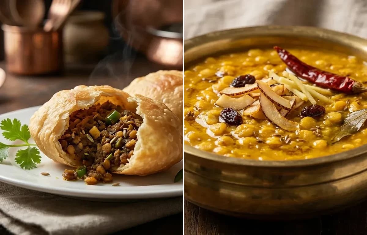 Hing er Kochuri with Cholar Dal