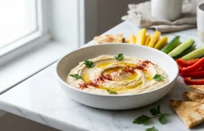 Hummus with Crudits and Pita