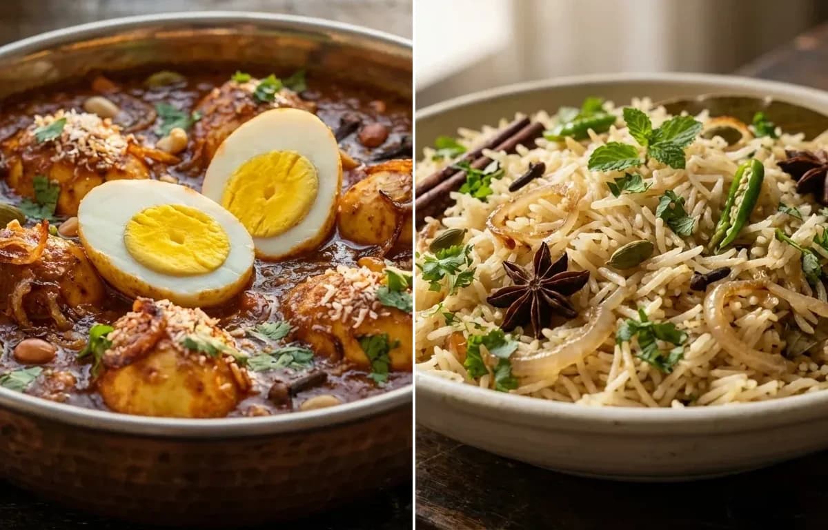 Hyderabadi Egg Curry with Bagara Chawal