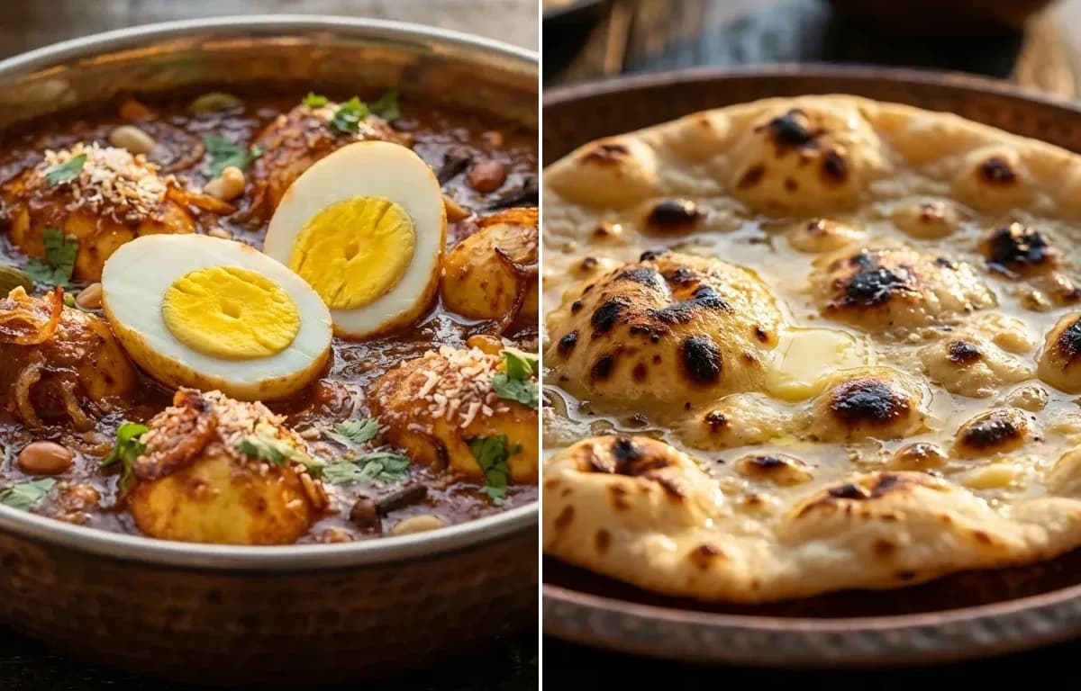 Hyderabadi Egg Curry with Tandoori Roti