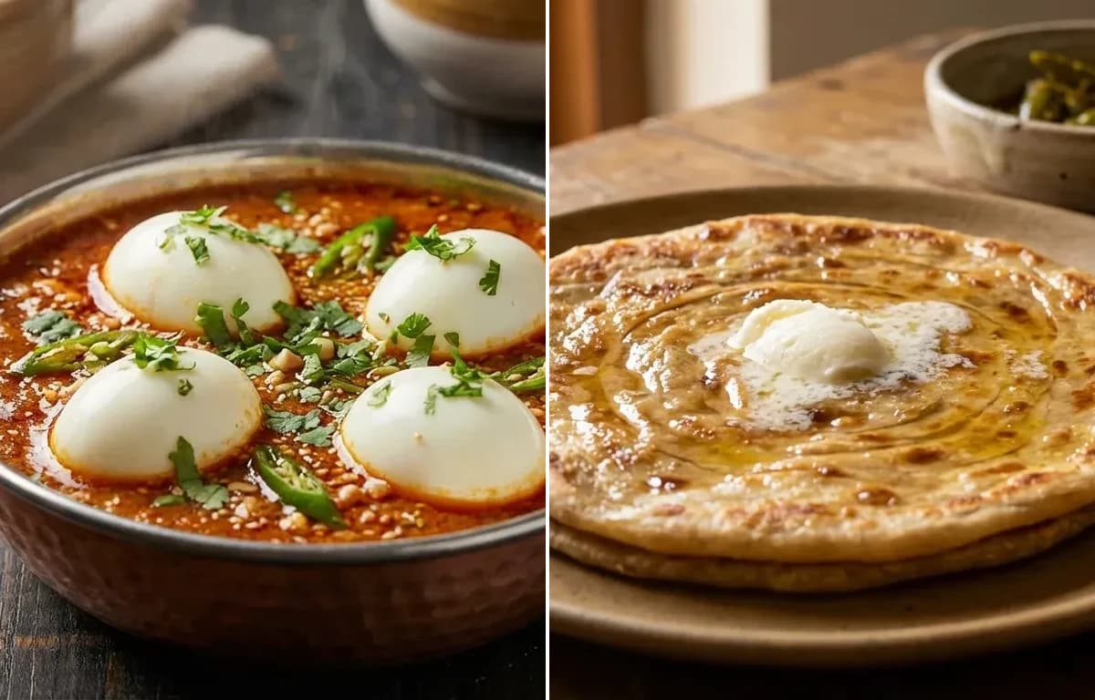 Hyderabadi Egg Salan with Paratha