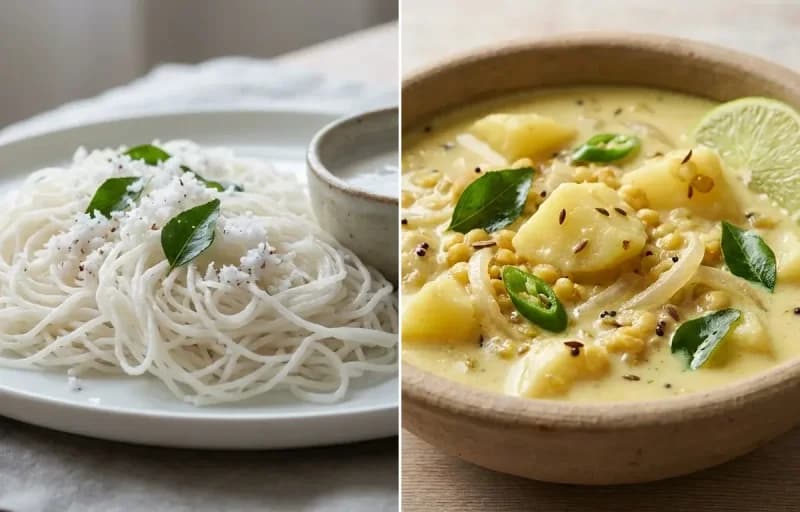 Idiyappam with Coconut Milk Sodhi