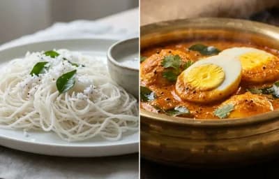 Idiyappam with Egg Gassi